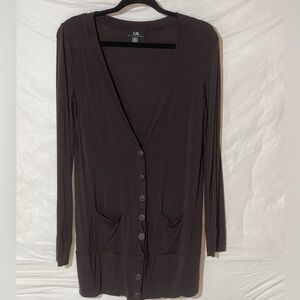 I. N. San Francisco Jersey Button Down Cardigan